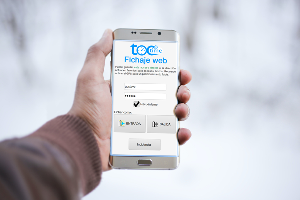 Los empleados también pueden fichar desde su dispositivo móvil, tableta, portátil o PC de sobremesa mediante sus datos de acceso y un navegador web.